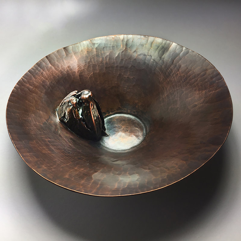 Electroformed and Raised Copper Fish Bowl 